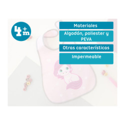 Babero impermeable unicornio Kiokids