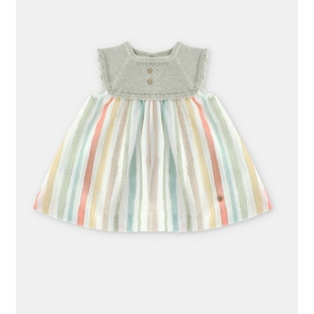 Vestido combinado rayas Martín Aranda
