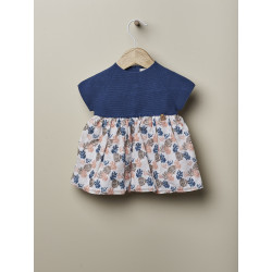 Vestido punto/tela Wedoble