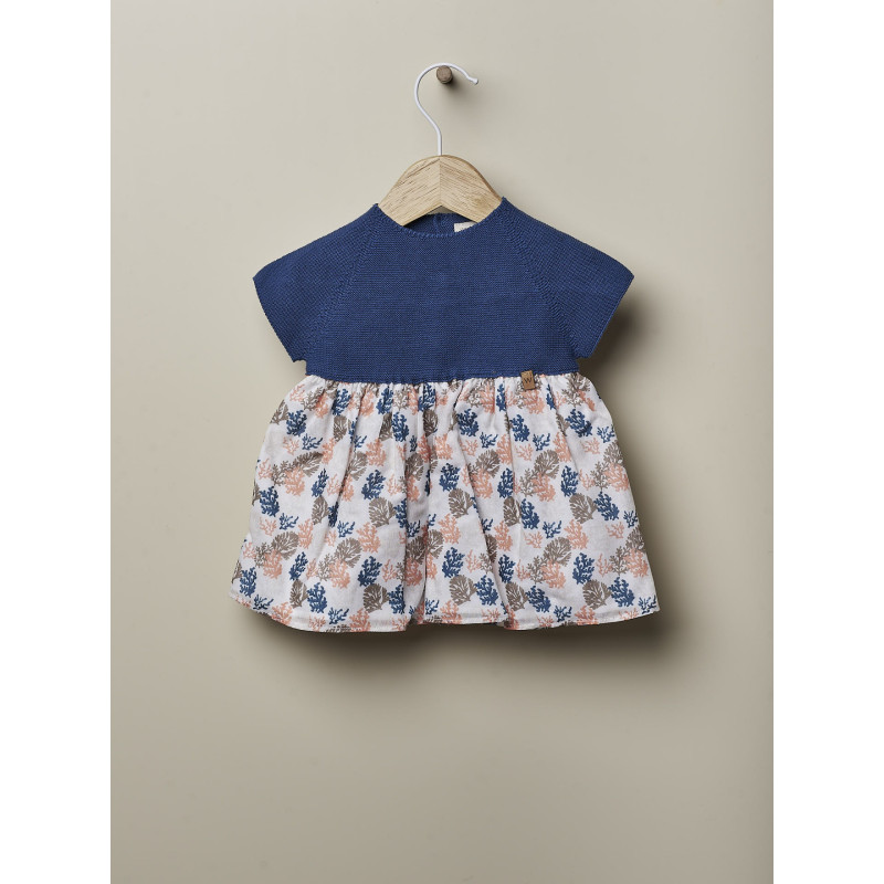 Vestido punto/tela Wedoble