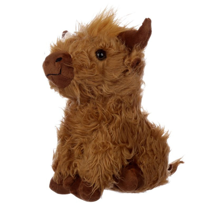 Peluche tope de puerta vaca escocesa