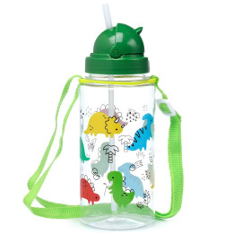Botella plástico pajita