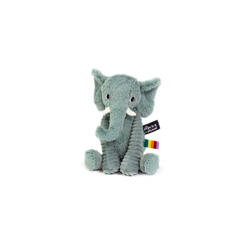 Peluche elefante verde Les Déglingos