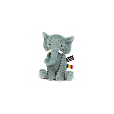 Peluche elefante verde Les Déglingos
